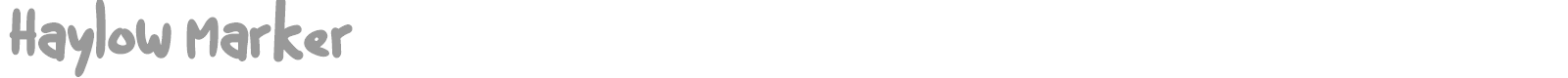 Haylow Marker font preview